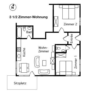 Апартаменты Ferienwohnung Grieder Scuol