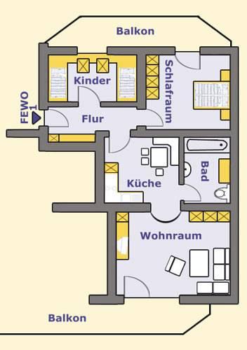 Апартаменты Ferienwohnungen Schlichtherle