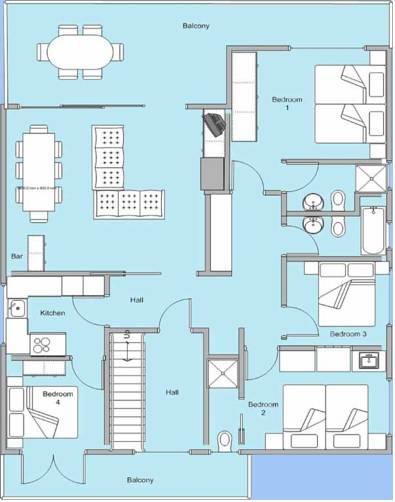 Harlequin 4 Bedroom Apartment