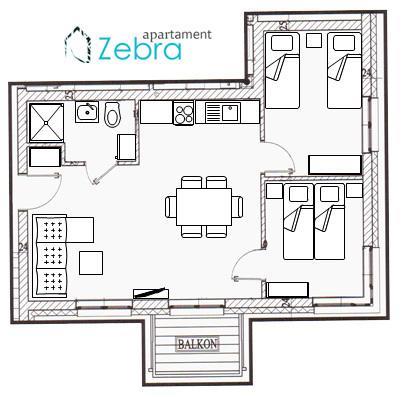 Апартаменты Apartament Zebra
