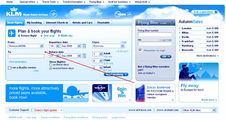 сайт KLM - главная страница