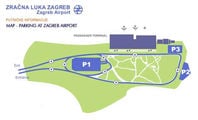 схема парковки в аэропорту Загреб / Хорватия
