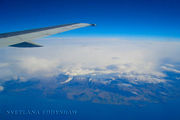 Вид на ледник из самолёта / Исландия