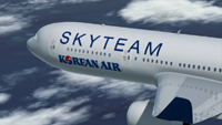 самолет Korean Air в ливрее SkyTeam