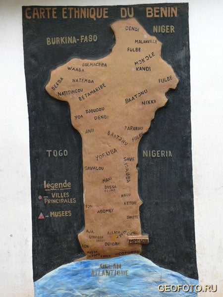 Этнографическая карта Бенина / Фото из Бенина
