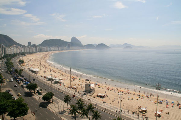 Утренний пляж Копакабана, Рио-де-Жанейро / Фото из Бразилии