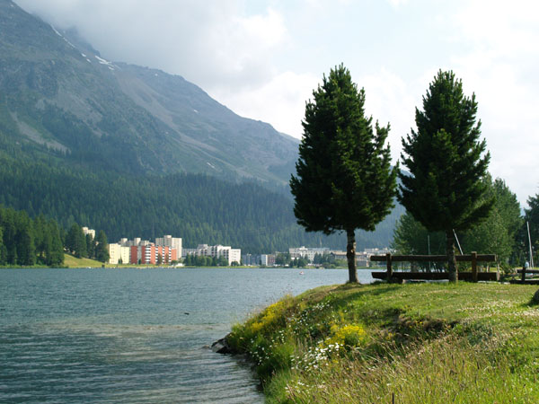 Берег озера Сан-Муреццан / Фото из Швейцарии