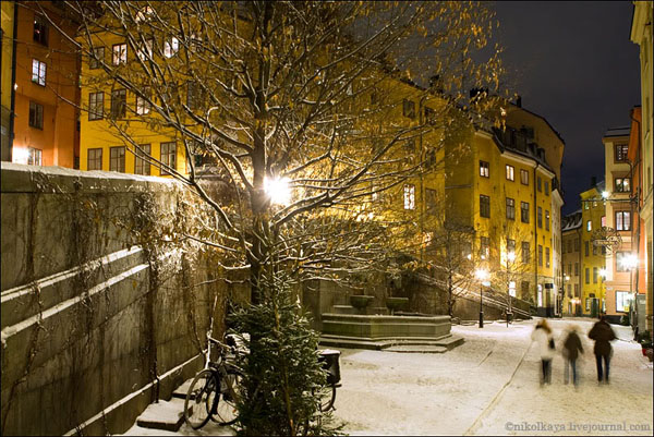 Зима в Стокгольме - столице Швеции / Фото из Швеции
