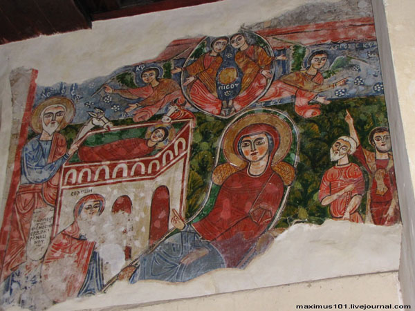 Фрески в приделе святого Теклы Хеменута, церковь Аль-Муалляка в Каире / Фото из Египта