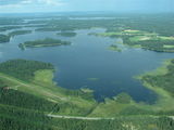 Озеро с высоты птичьего полета / Финляндия