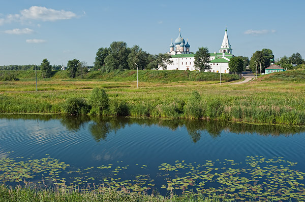 Вид на Суздальский кремль с берега реки Каменки / Фото из России