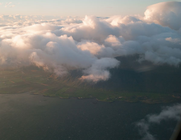 Вид из иллюминатора Air Iceland / Фото из Исландии