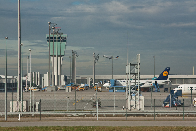 аэропорт Мюнхена из окна самолета / Испания