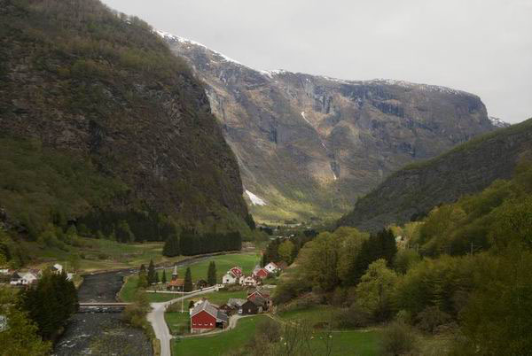 Вид из окна вагона Фломской железной дороги / Фото из Норвегии