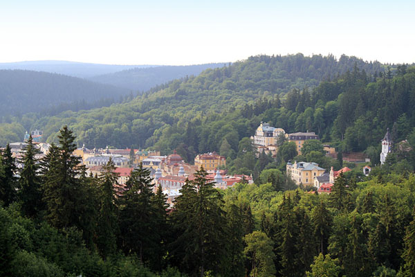 Вид на Марианске-Лазне с горы / Фото из Чехии