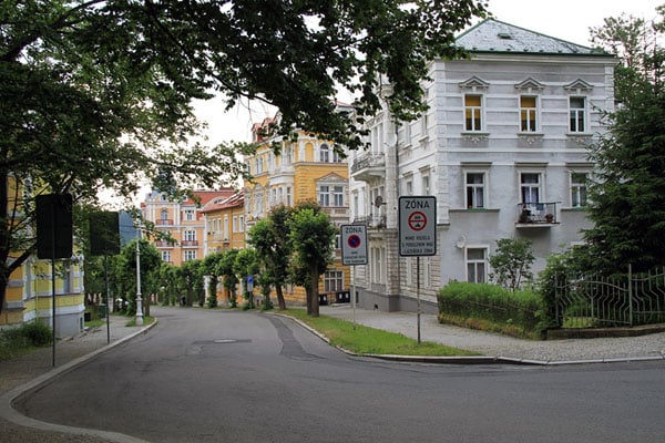 Улица в городе Марианске-Лазне / Фото из Чехии