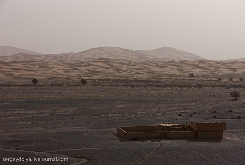 Вид из окна гостиницы в пустыне Сахара / Фото из Марокко