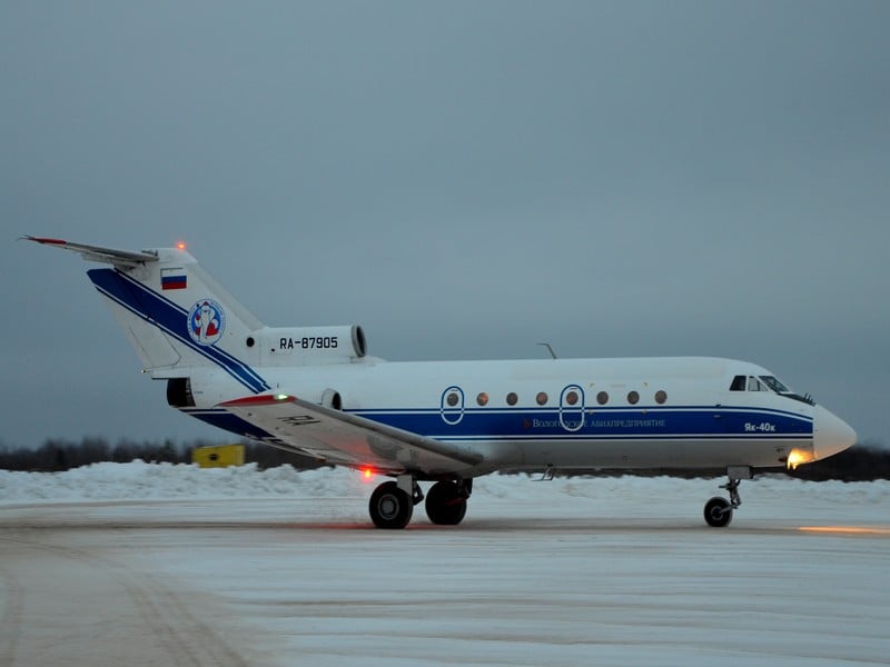 Як-40 приземлился в аэропорту Великого Устюга / Фото из России