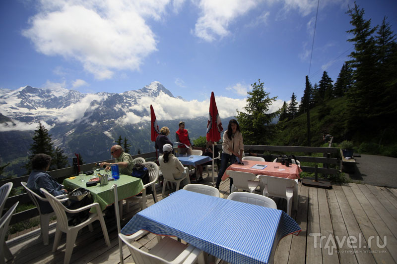 Кафе в швейцарских горах / Фото из Швейцарии