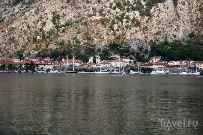 Вид на Старый город Котора с воды, Черногория / Фото из Черногории
