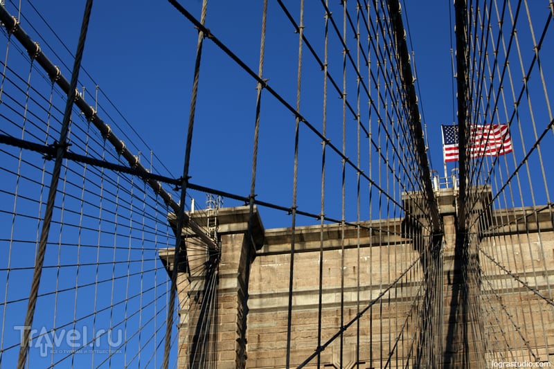 Нью-Йорк: Прогулка по Бруклинскому мосту / США