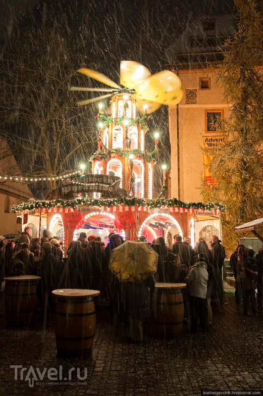 Рождественская ярмарка в Форхайме в Верхней Франконии / Германия