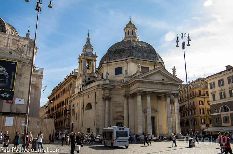  Piazza del Popolo (--)  --- (Chiesa di Santa Maria dei Miracoli)  ,  /   