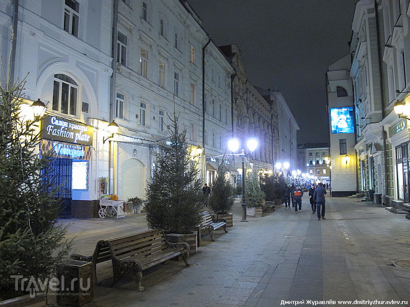 Вечерняя прогулка по новым пешеходным улицам Москвы / Россия