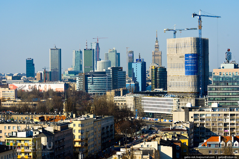 Зимняя Варшава с высоты / Фото из Польши