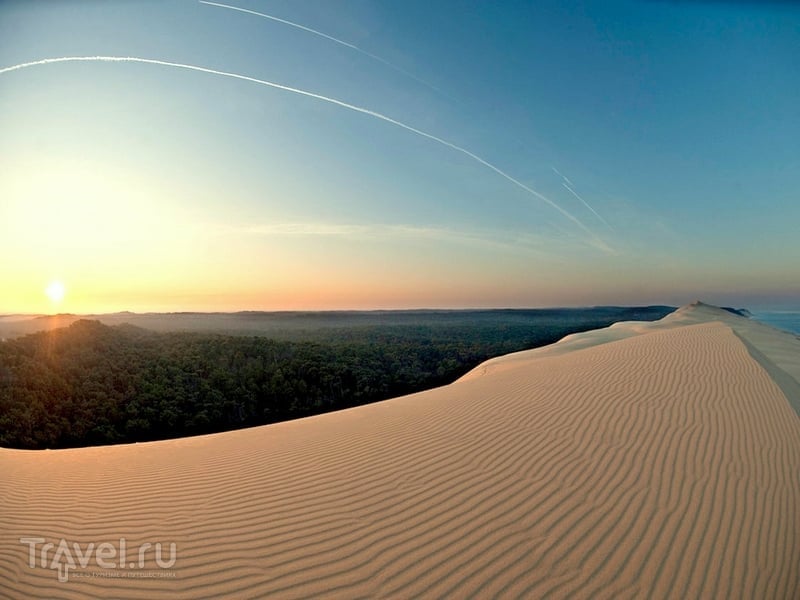 Песчаные холмы образовались в результате взаимодействия сильных ветров, приливов и отливов / Франция