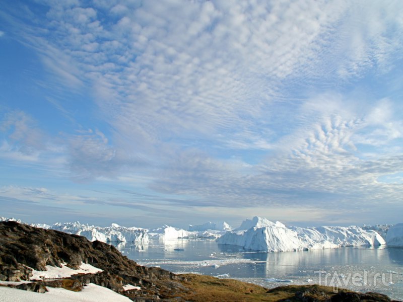 Длина фьорда Илулиссат составляет более сорока километров, Гренландия / Гренландия