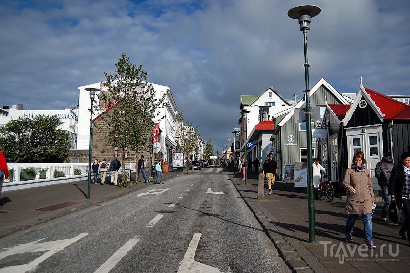 Торговая улица Лаугавегур в Рейкьявике, Исландия / Фото из Исландии