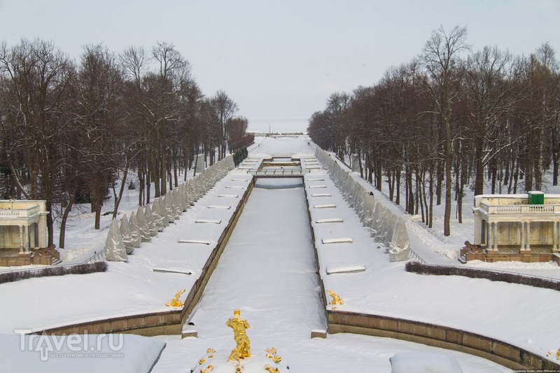 Петергоф зимой - снег, солнце, тишина / Фото из России