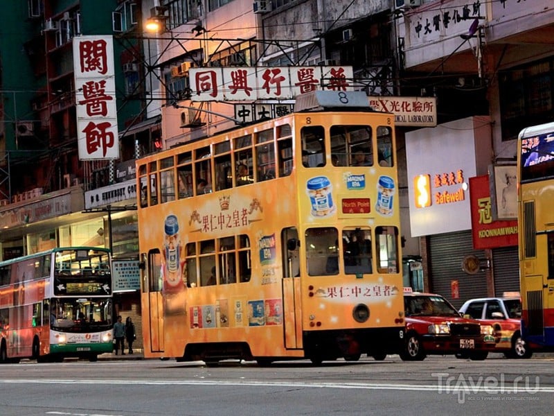 Гонконгские двухэтажные трамваи / Гонконг - Сянган (КНР)