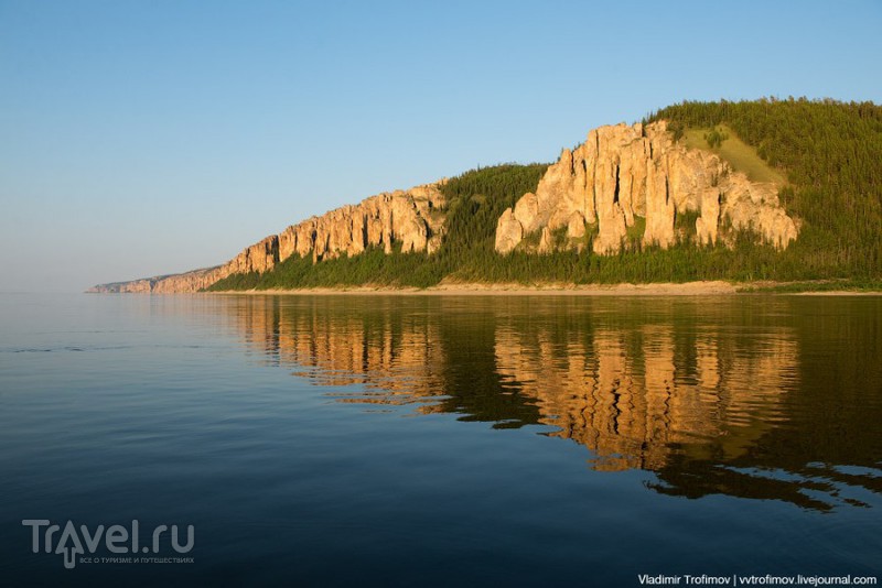 Золото на голубом. Ленские столбы. Якутия / Фото из России