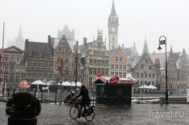 Март. Снег. Гент / Бельгия