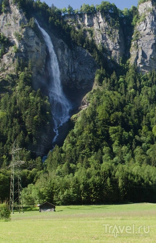 Унтербах - гостиница и водопад / Швейцария