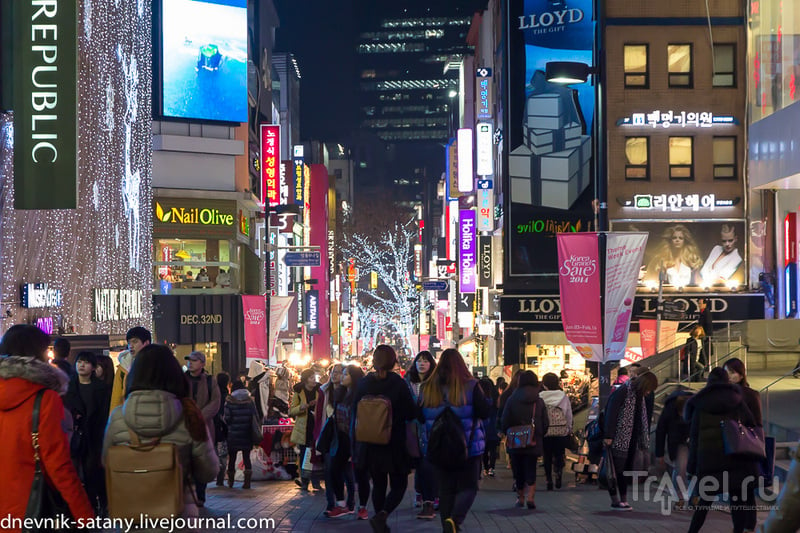 Сеул, Южная Корея: прогулки по вечерним улицам / Фото из Южной Кореи