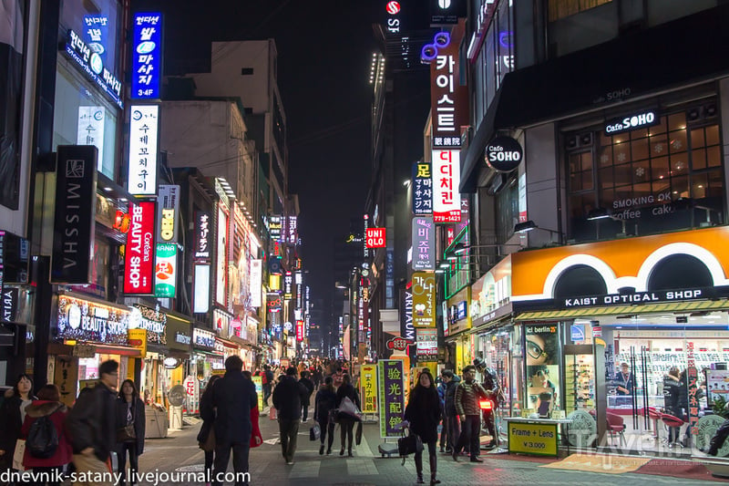 Сеул, Южная Корея: прогулки по вечерним улицам / Фото из Южной Кореи
