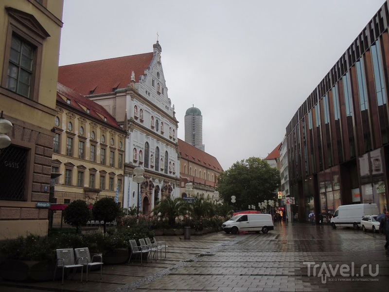 Прогулка под дождем по центру Мюнхена / Германия