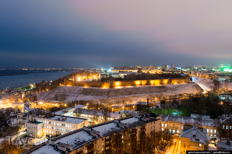 Зимний Нижний Новгород с высоты / Фото из России