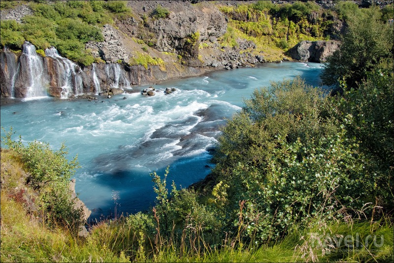 Исландия: столица и водопад Hraunfossar / Фото из Исландии