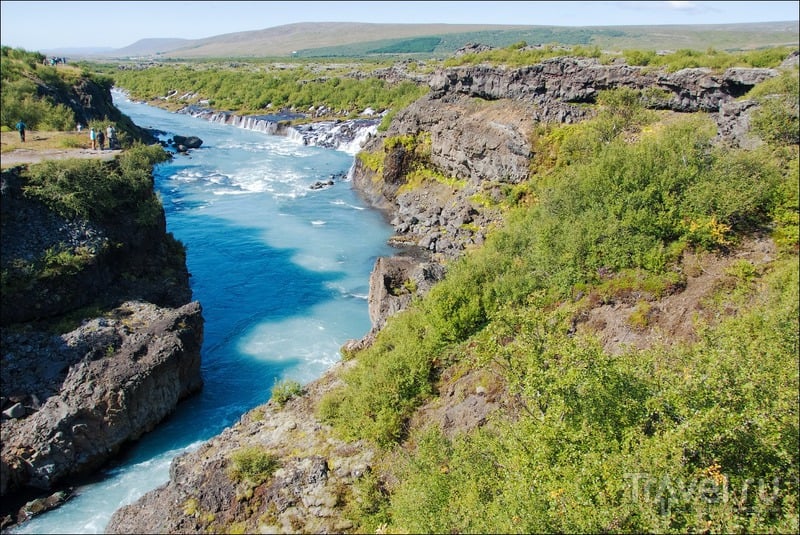 Исландия: столица и водопад Hraunfossar / Фото из Исландии