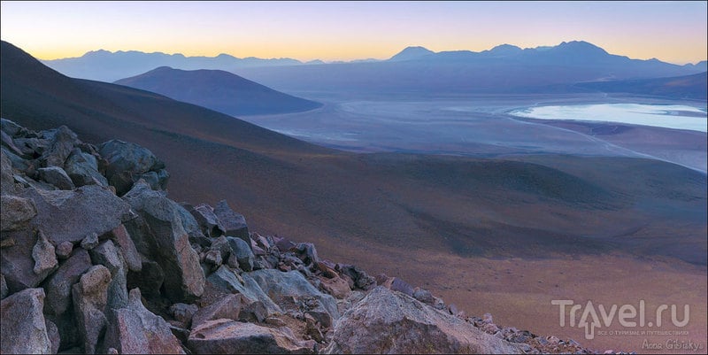Панорамный взгляд со склона вулкана на вулканы в округе! Боливия / Фото из Боливии