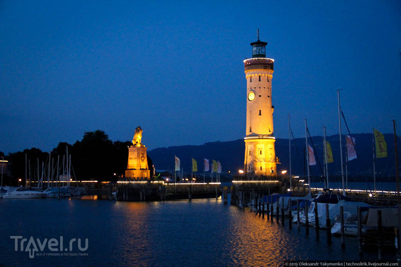 Neue Leuchtturm в Линдау - единственный маяк Боденского озера / Фото из Германии