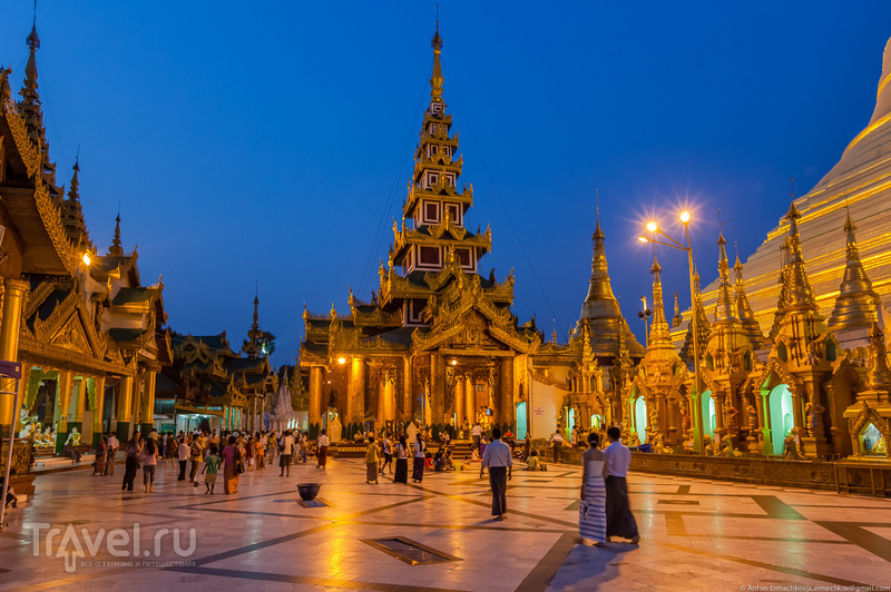 Бирма. Shwedagon Pagoda. Вечерняя съемка / Фото из Мьянмы