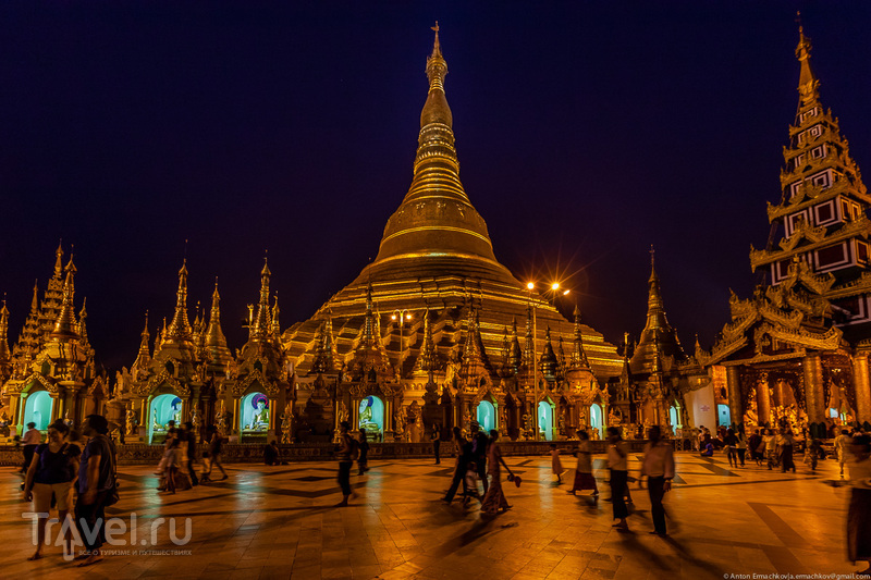 Бирма. Shwedagon Pagoda. Вечерняя съемка / Фото из Мьянмы