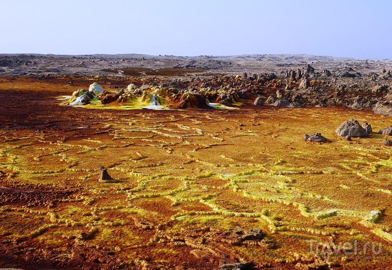 Космические пейзажи вулкана Даллол и прочие солено-химические чудесатости впадины Данакиль / Фото из Эфиопии