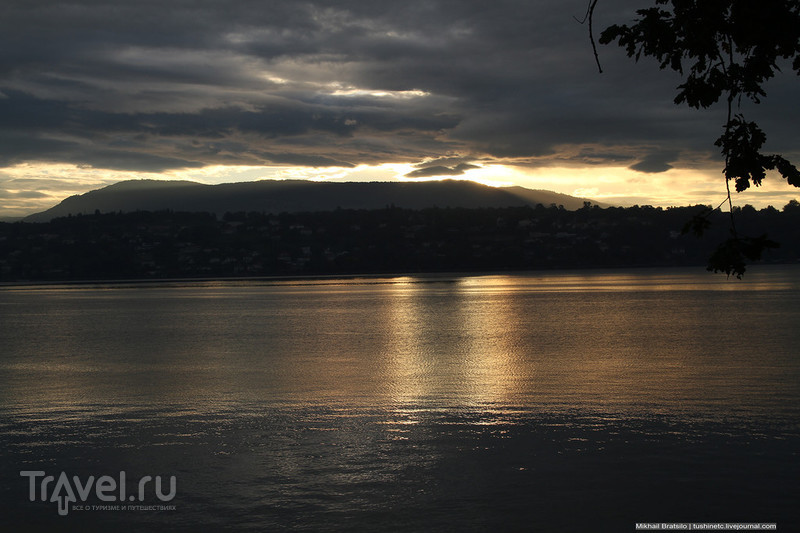Рассвет на Женевском озере / Швейцария