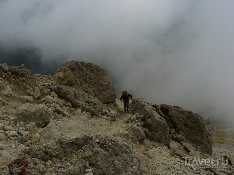 Девять дней в Доломитах. Каресса - Пасс ди Виалон. Доломиты в тумане / Фото из Италии